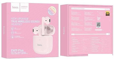 Наушники Hoco EW19 Plus (розовый)