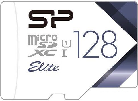 Карта памяти Silicon-Power Elite microSDXC SP128GBSTXBU1V21SP 128GB (с адаптером)