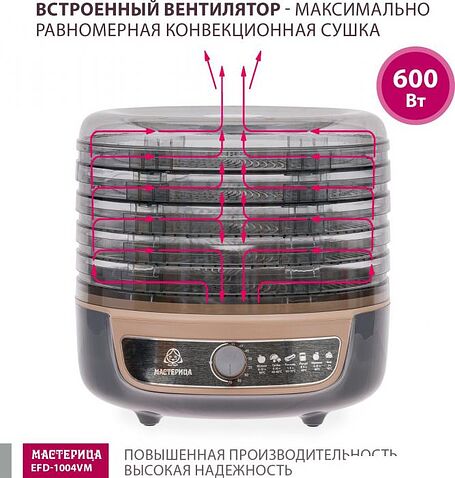 Сушилка для овощей и фруктов Мастерица EFD-1004VM