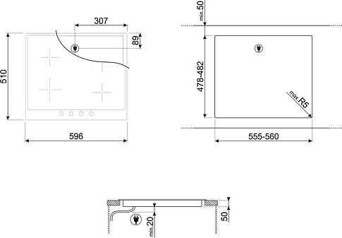 Варочная панель Smeg SI764POM