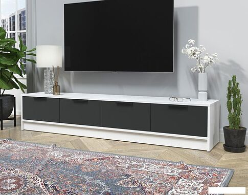 Тумба Интерлиния ТВ Концепт КТ-ТВ4-35 (антрацит/белый платинум)
