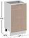Шкаф напольный Трия Весна 1Н45 (белый/кофе с молоком)