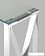 Консольный стол Stool Group Кросс 115x30 (стекло/сталь/серебристый)
