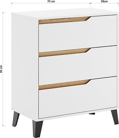 Комод ЭлиГард Eyva 3S (белый)