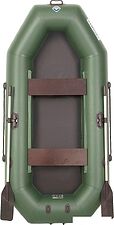 Моторно-гребная лодка Лоцман Гребная под мотор стандарт ЛС-240 (зеленый)