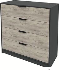 Комод Интерлиния Концепт КТ-К100 (дуб серый/антрацит)