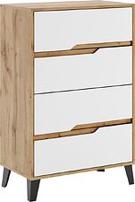 Комод ЭлиГард Eyva 4S (дуб вотан/белый)