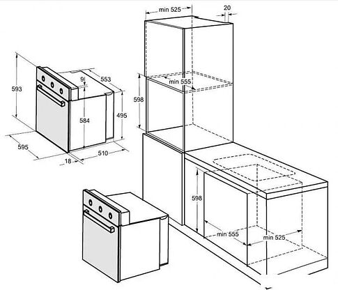 Электрический духовой шкаф Weissgauff EOM 180 X