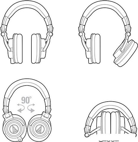 Наушники Audio-Technica ATH-M50x (белый)
