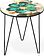 Журнальный столик Sheffilton SHT-CT27 (малахитово-зеленый/черный муар)