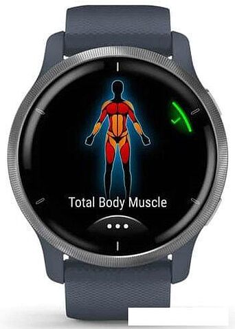 Умные часы Garmin Venu 2 (нержавеющая сталь/синий гранит)