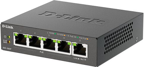 Неуправляемый коммутатор D-Link DGS-1005P/B3A