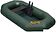 Гребная лодка Муссон S-190 с гребками (зеленый)