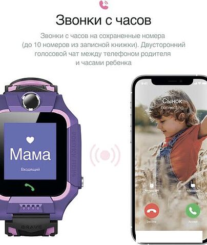 Детские умные часы Prolike PLSW02PP (сиреневый)