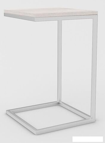 Приставной столик Hype Mebel Лайт 40x40 (белый/древесина белая)