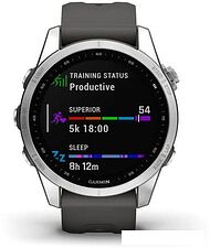 Умные часы Garmin Fenix 7S 42 мм (серебристый/графитовый) Умные часы Garmin Fenix 7S 42 мм (серебристый/графитовый)