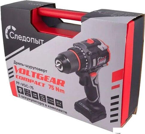 Дрель-шуруповерт Следопыт VoltGear Compact PF-VGC-75 (с 2-мя АКБ, кейс)