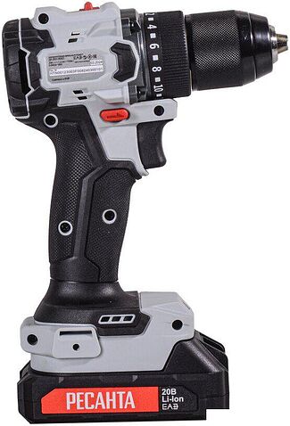 Дрель-шуруповерт Ресанта ДА-20-2ЛК-БП (с 2-мя АКБ, кейс)