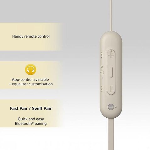 Наушники Sony WI-C100 (бежевый)