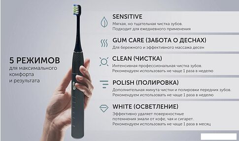 Электрическая зубная щетка Polaris PETB 0701 TC (графит)