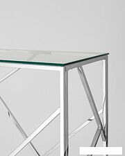Консольный стол Stool Group Арт Деко 120x40 (прозрачное стекло/сталь серебристый) Консольный стол Stool Group Арт Деко 120x40 (прозрачное стекло/сталь серебристый)