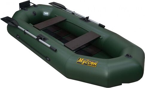 Моторно-гребная лодка Муссон R-260 PC TP (зеленый)