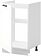 Шкаф напольный Mio Tesoro Альфа ШНМ 500 (белый/холст белый)
