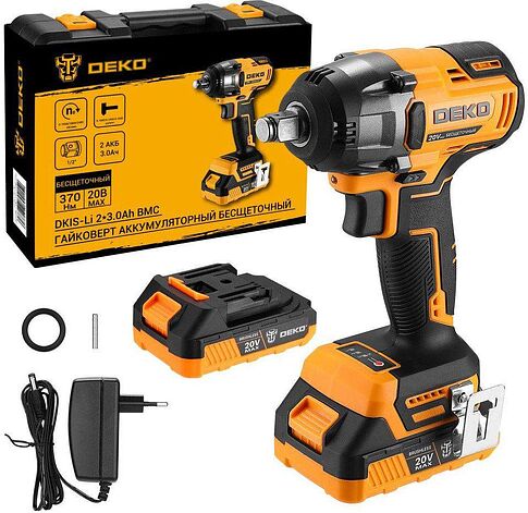 Гайковерт Deko DKIS-Li Set 083-1083 (с 2-мя АКБ, кейс)