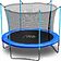 Батут Atlas Sport 252 см - 8ft (с лестницей, внутренняя сетка, синий)