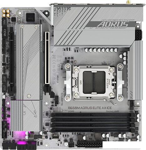 Материнская плата Gigabyte B650M Aorus Elite AX Ice