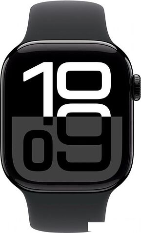 Умные часы Apple Watch Series 10 42 мм (алюминиевый корпус, черный/черный, спортивный силиконовый ремешок S/M)