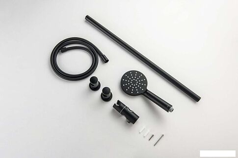 Душевой гарнитур  Aquatek Оберон AQ2016MB (черный матовый)