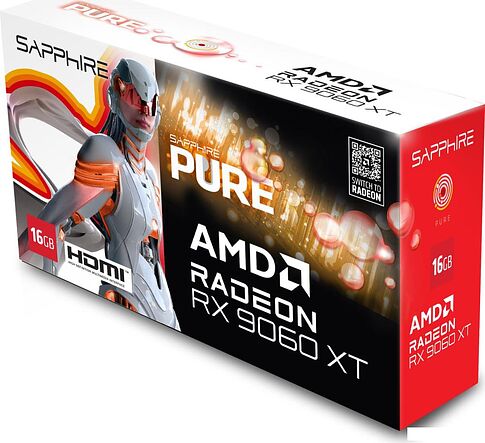 Видеокарта Sapphire Pure Radeon RX 9060 XT 11350-02-20G