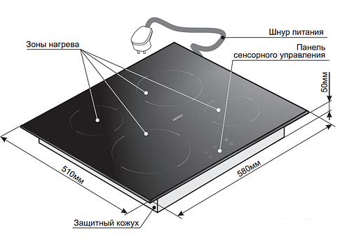Варочная панель GEFEST ЭС В СН 4232