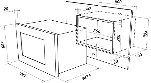 Микроволновая печь MAUNFELD MBMO.20.2PGB