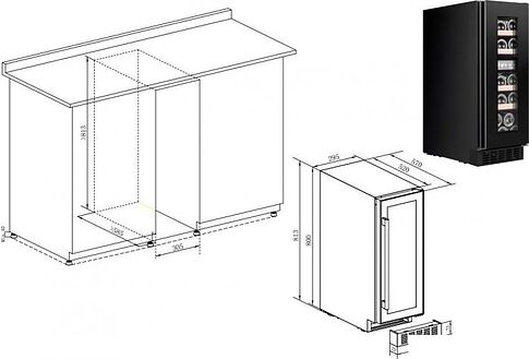 Винный шкаф Temptech OX30DRB