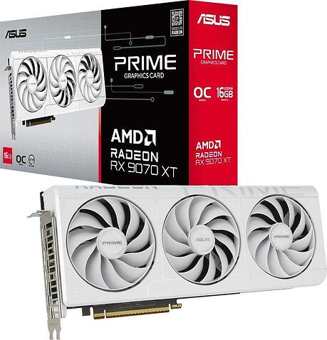 Видеокарта ASUS Prime Radeon RX 9070 XT White OC Edition 16GB GDDR6 PRIME-RX9070XT-O16G-WHITE