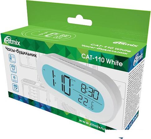 Настольные часы Ritmix CAT-110 (белый)