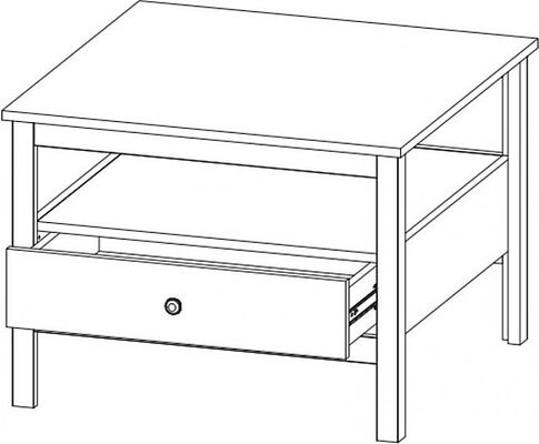 Журнальный столик BRW Loft LAW (дуб вотан/черный)