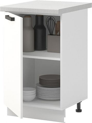 Шкаф напольный Mio Tesoro Пасадена ШН 500 (белый/белый бриллиант)