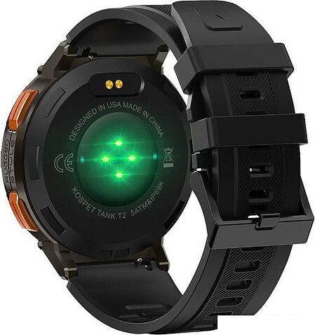 Умные часы Kospet Tank T2 (черный, с силиконовым ремешком)