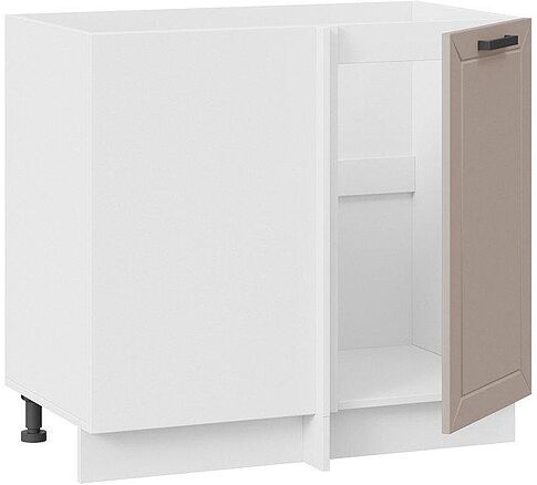 Шкаф напольный Трия Лорас 1Н9У (белый/холст латте)