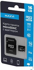 Карта памяти Maxvi microSDHC 16GB Class 10 UHS-I (1) MSD16GBC10V10 Карта памяти Maxvi microSDHC 16GB Class 10 UHS-I (1) MSD16GBC10V10