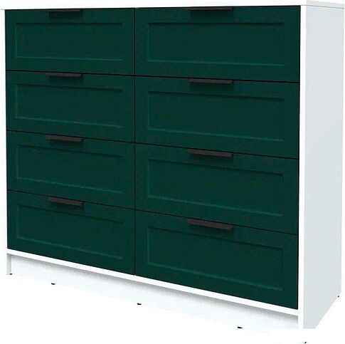 Комод Интерлиния Концепт Тренд КТ-К117 (белый платинум/изумруд)