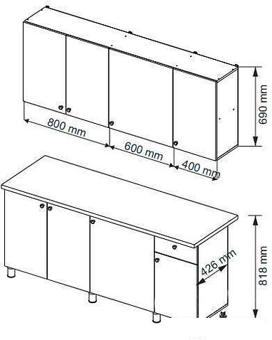 Кухня ВерсоМебель Горизонт Point 180 (сонома)