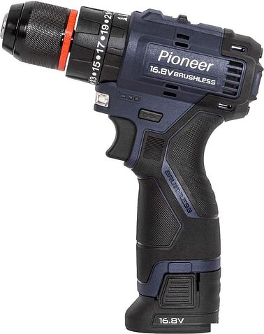 Ударная дрель-шуруповерт Pioneer Tools CID-E1602BL-22C (с 2-мя АКБ, сумка)