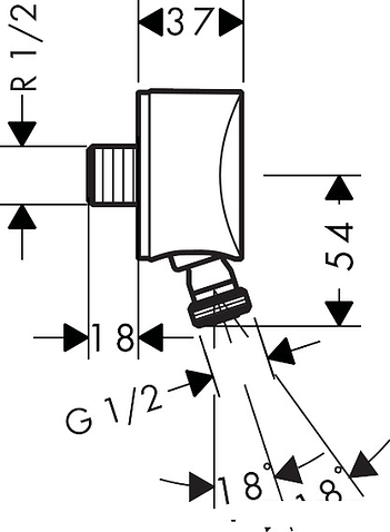 Шланговое подключение Hansgrohe FixFit 27506000