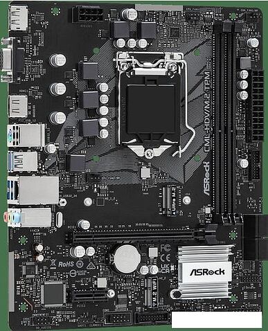 Материнская плата ASRock CML-HDV/M.2 TPM R2.0