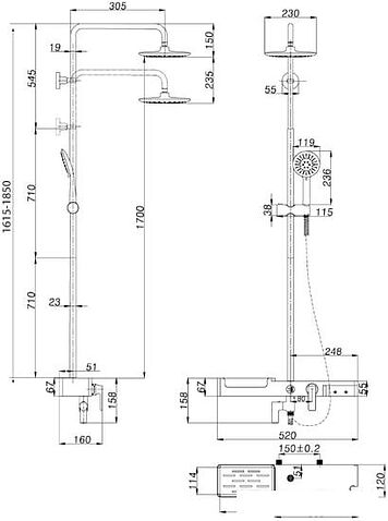 Душевая система Lemark LM7007C