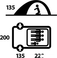 Треккинговая палатка Husky Felen 3-4 (красный)